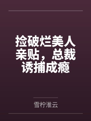捡破烂美人亲贴，总裁诱捕成瘾by雪柠淮云笔趣阁无弹窗封面